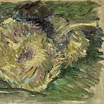 Two Cut Sunflowers, Vincent van Gogh