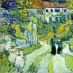 Street and Steps in Auvers with Figures, Vincent van Gogh