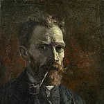 Self-Portrait with Pipe, Vincent van Gogh