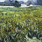 Wheat Field at Auvers with White House, Vincent van Gogh
