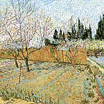 Orchard with Peach Trees in Blossom, Vincent van Gogh