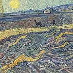 Enclosed Field with Ploughman, Vincent van Gogh