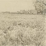 Field with Farmhouses, Vincent van Gogh