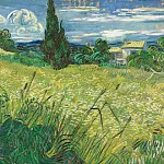 Green Wheat Field with Cypress, Vincent van Gogh
