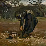 Peasant Woman Digging Up Potatoes, Vincent van Gogh