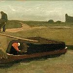 Peat boat with two figures, Vincent van Gogh