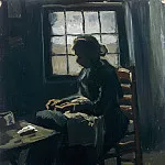 Woman sewing, Vincent van Gogh