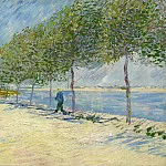 Walk Along the Banks of the Seine Near Asnieres, Vincent van Gogh