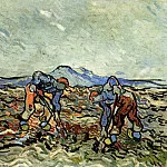 Peasants Lifting Potatoes, Vincent van Gogh