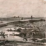 Landscape with Bog-Oak Trunks, Vincent van Gogh