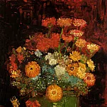 Vase with Zinnias, Vincent van Gogh