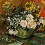 Still Life with Roses and Sunflowers, Vincent van Gogh
