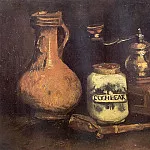 Still Life with Coffee Mill, Pipe and Jug, Vincent van Gogh