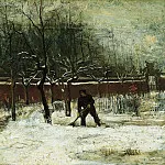 The Parsonage Garden at Nuenen in the Snow, Vincent van Gogh