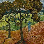 Landscape with Trees and Figures, Vincent van Gogh