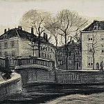 Bridge and Houses on the Corner of Herengracht – Prinsessegracht, The Hague, Vincent van Gogh