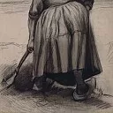 Peasant Woman Digging, Vincent van Gogh