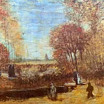 The Parsonage Garden at Nuenen with Pond and Figures, Vincent van Gogh