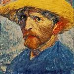 Self-Portrait with Straw Hat, Vincent van Gogh