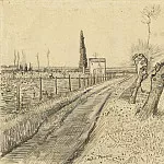 Landscape with Path and Pollard Trees, Vincent van Gogh