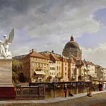 Адольф фон Менцель - Гертнер, Эдуард (1801 - 1877) - Вид на задние фасады домов на Дворцовой площади