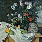 Ханс Херман - Сезанн, Поль (1839-1906) - Натюрморт с цветами и фруктами