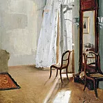 Адольф фон Менцель - Менцель, Адольф фон (1815-1905) - Комната с балконом