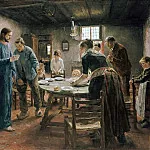 Эдгар Дега - Уде, Фриц фон (1848 - 1911) - Молитва перед обедом