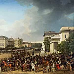 Старая и Новая Национальные Галереи (Берлин) - Крюгер, Франц (1797 - 1857) - Военный парад на Оперной площади в Берлине