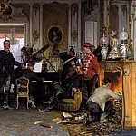 Эрнст Хильдебранд - Вернер, Антон фон (1843-1915) - Военные на постое в пригороде Парижа