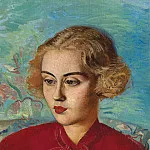 Woman in red, Boris Grigoriev