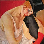 Lady in Top Hat, Boris Grigoriev