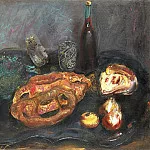Still life with bread and onions, Boris Grigoriev