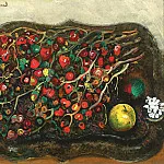 Still life with berries and apples, Boris Grigoriev