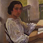 Portrait of M. E. Solntseva, sister of the painter, Zinaida Serebryakova