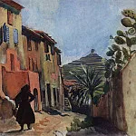 Collioure. A street with a palm tree, Zinaida Serebryakova