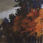 Осенний пейзаж, Zinaida Serebryakova