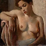Seated nude, Vera Rockline