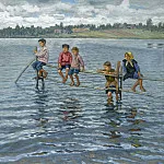 Children On The Lake, Nikolai Petrovich Bogdanov-Belsky