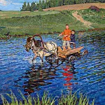 Crossing the River, Nikolai Petrovich Bogdanov-Belsky