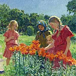 Picking Flowers, Nikolai Petrovich Bogdanov-Belsky