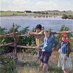 Children By A Lake, Nikolai Petrovich Bogdanov-Belsky