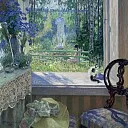 Open window onto a garden, Nikolai Petrovich Bogdanov-Belsky