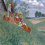 Children In A Meadow, Nikolai Petrovich Bogdanov-Belsky