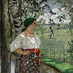 Peasant woman by a brook, Nikolai Petrovich Bogdanov-Belsky