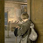 At the Door of the School, Nikolai Petrovich Bogdanov-Belsky