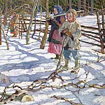 The young hunters at the bear, Nikolai Petrovich Bogdanov-Belsky