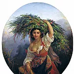 Italian woman with flowers, Pimen Orlov