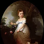 Portrait of Elena Alexandrovna Naryshkina in childhood