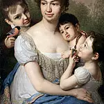 Portrait of Elena Petrovna Balashova with children